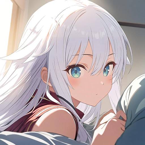 Illustration of Anceril sacred, shirokami project in the style of Qp:flapper