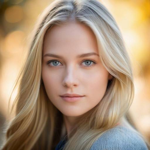 Realistic Portrait of a Young Blonde Woman
