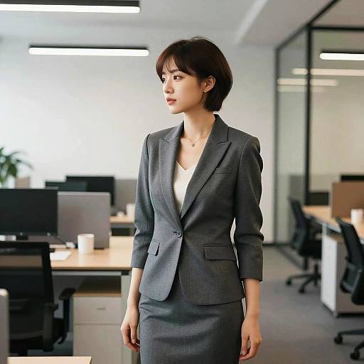 Shadow Fade Hairstyle on Businesswoman