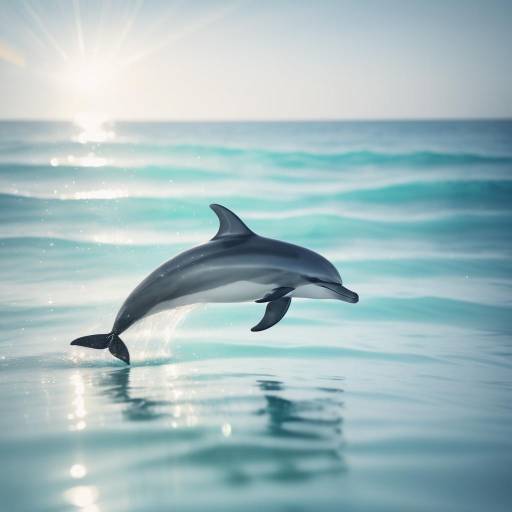 Playful Dolphin in Sparkling Ocean