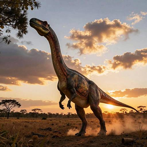 Langhals Dinosaur at Sunset Plain