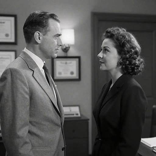 1950s Office Portrait of Couple