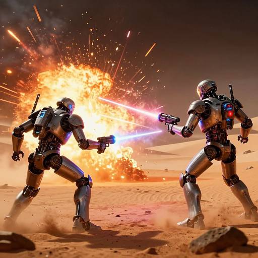 Epic Star Wars AI Battle Scene