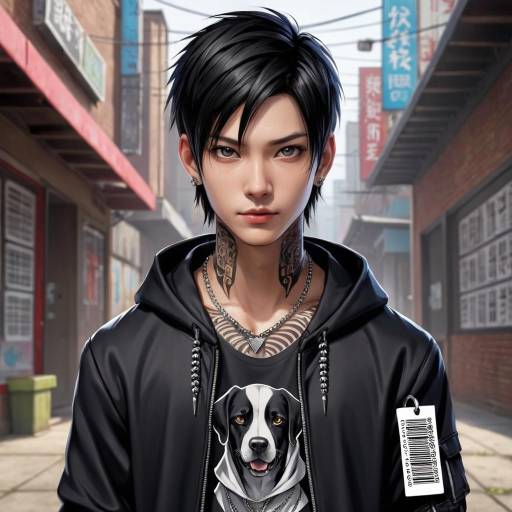 Stylish Male with Hood and Jewelry