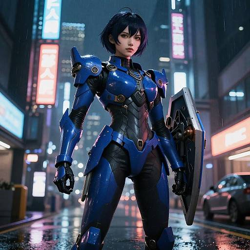 Futuristic Anime Armor Girl