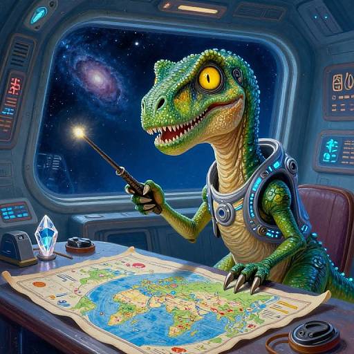 Alien Dinosaur's Interstellar Strategy