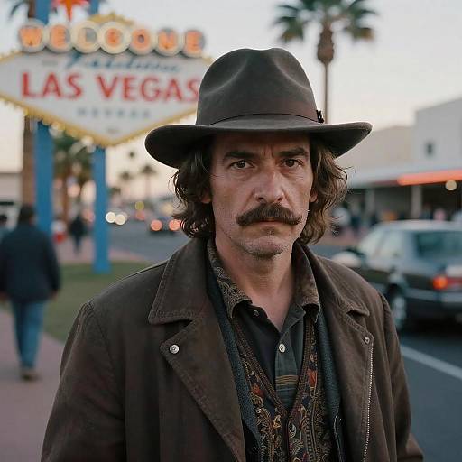 Cinematic Portrait of a Busy Vegas Scene