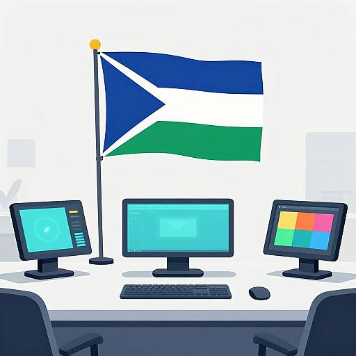 AI-Driven Custom Flag Maker Illustration