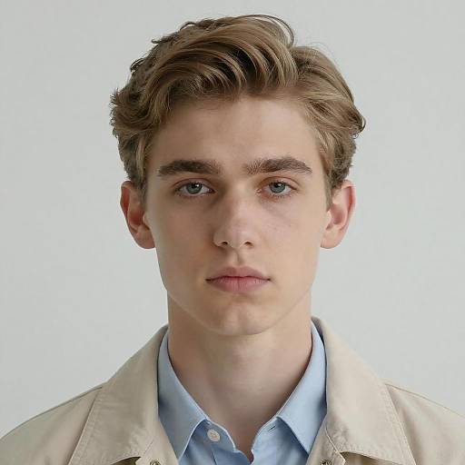 Serious Portrait of Young Man