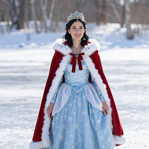 Winter Princess on Frozen Lake