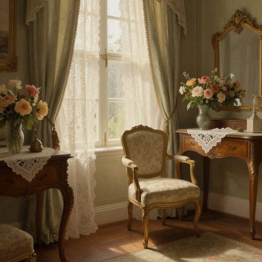 Elegant Victorian Room with Sunlight