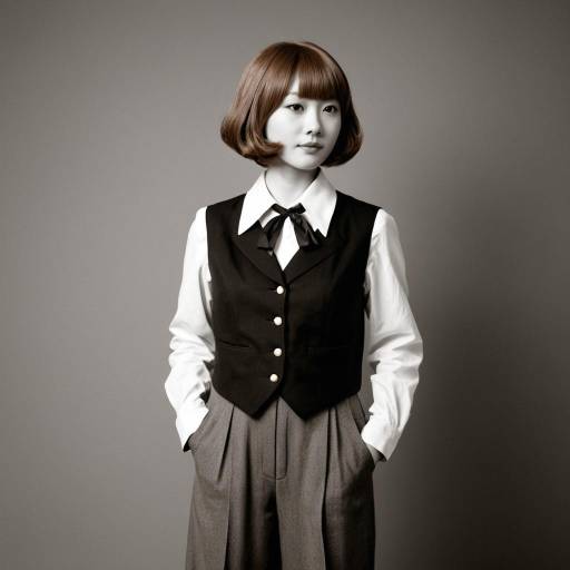 Monochrome Portrait of Woman in Vintage Style Outfit