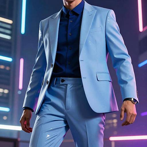 Futuristic Cyberpunk Suit Style