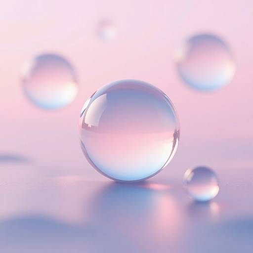 Dreamy Pastel Transparent Floating Orbs
