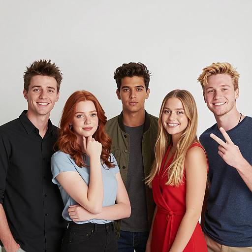 Group Portrait of Five Young Adults