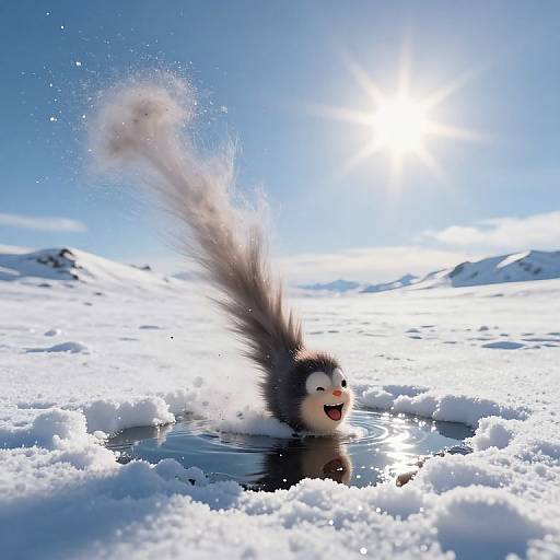 Sun-Worshipping Comet in Melting Winter