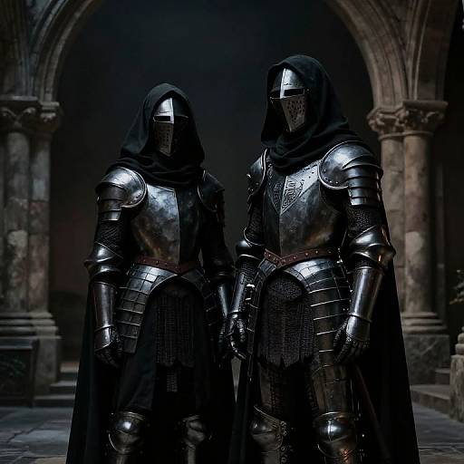 Silent Sentinels Beneath Stone Arches