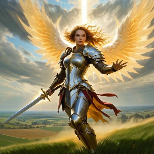 Epic Female Warrior Angel with Sword