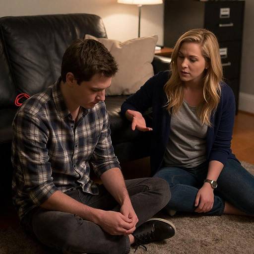 Intimate Moment in a Dimly Lit Room