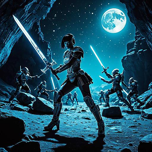 Futuristic Space Gladiator Battle