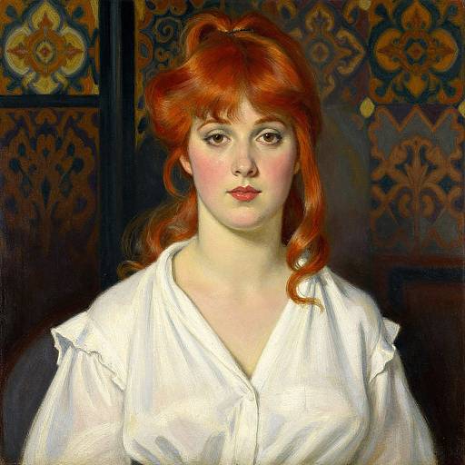 Vintage Toulouse-Lautrec Style Portrait