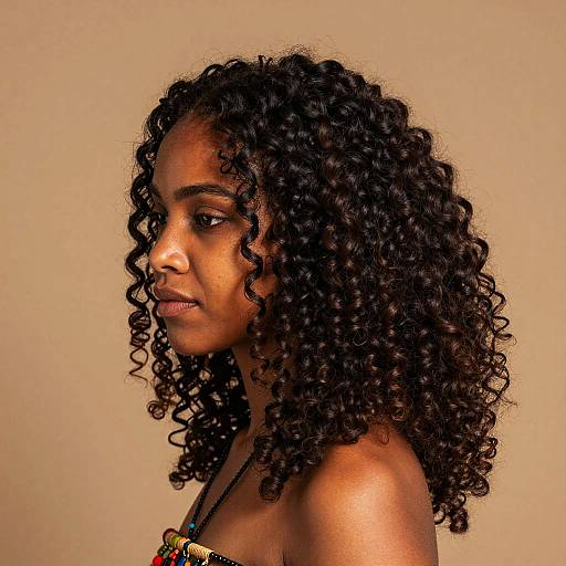 Ethiopian Curly Hair Portrait