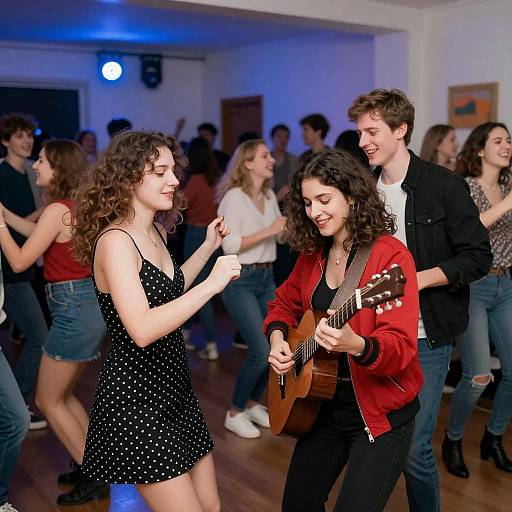 Vibrant Indoor Party Scene with Friends