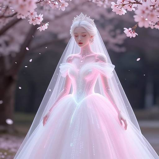 Dreamy Sci-Fi Synthetic Bride