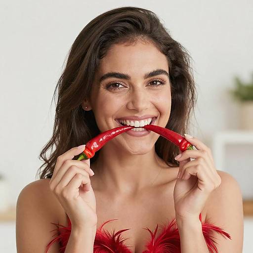 Vibrant Portrait of a Smiling Woman