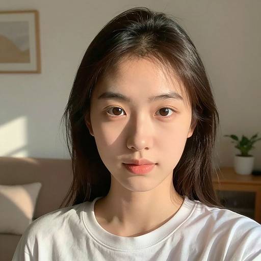 Hyperrealistic AI Selfie Indoors