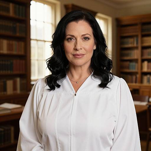 Mature Woman in Graduation Gown