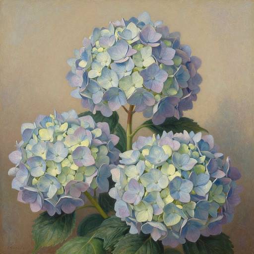Pastel Hydrangea Botanical Painting