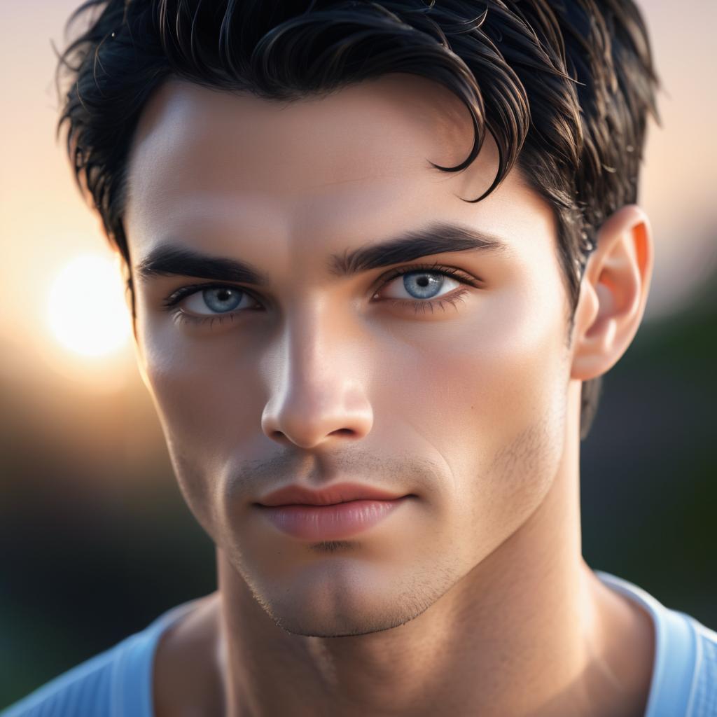 Hyper-Realistic Portrait of a Gorgeous Man