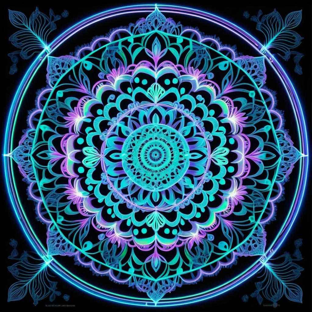 Neon Mandala X-Ray Artwork Design