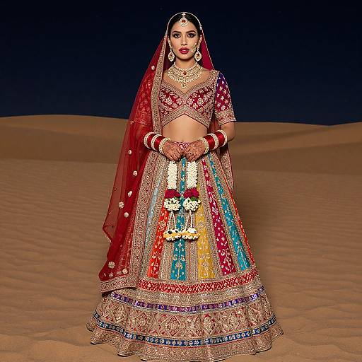 Radiant Bride in Desert Wedding