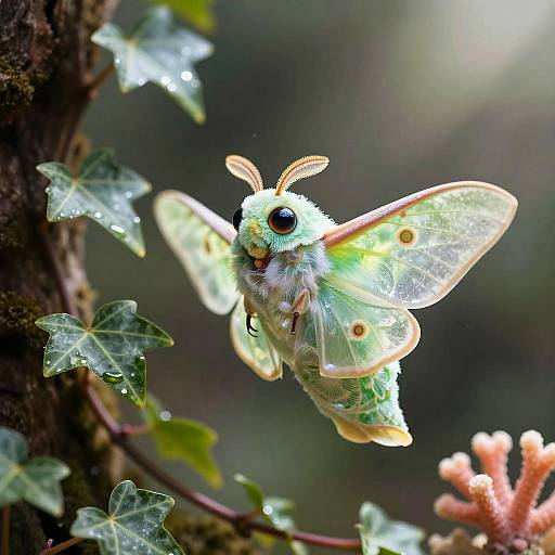 Ethereal Mint Glow Moth
