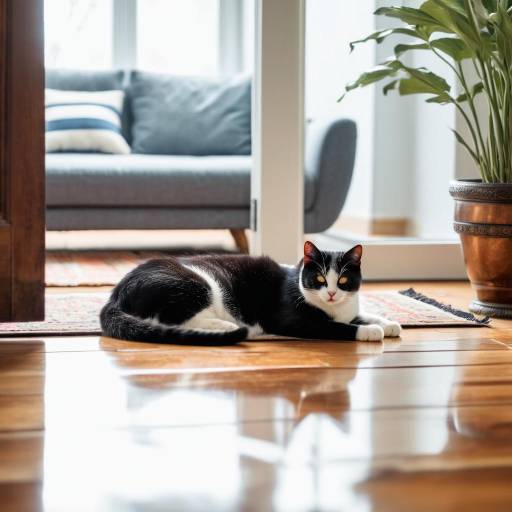 Tranquil Indoor Scene with a Cat
