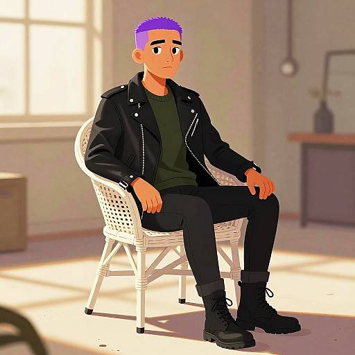 Edgy Fashion Portrait in Industrial Setting