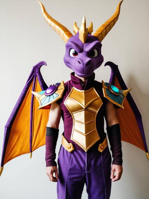 Realistic Spyro Cosplay Man Photo