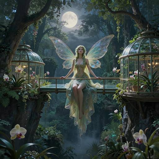 Enigmatic Forest Nymph at Midnight