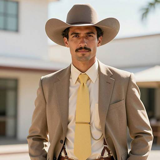Stylish Cowboy Attire at Costume Party