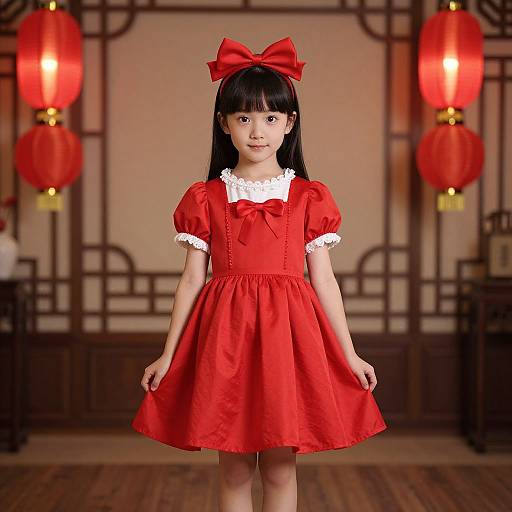 Woman in Little Red Costume