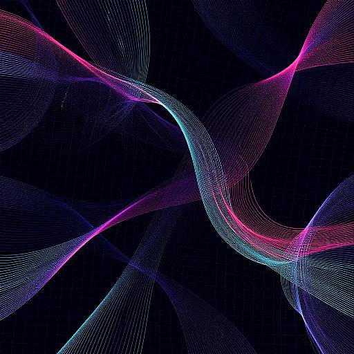 Vibrant AI Data Stream Visualization