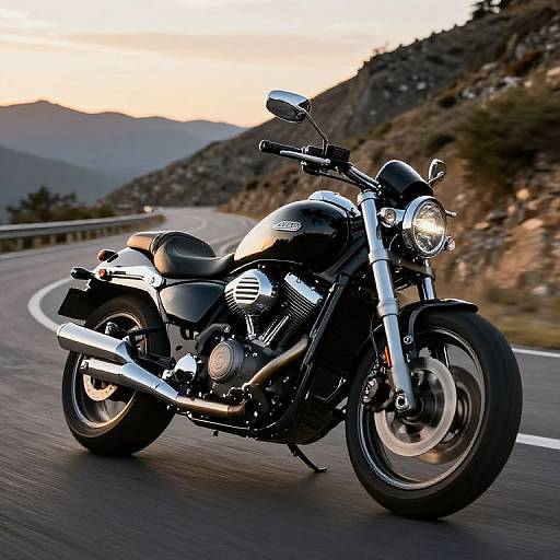 C650 Motorcycle Speeding at Sunset