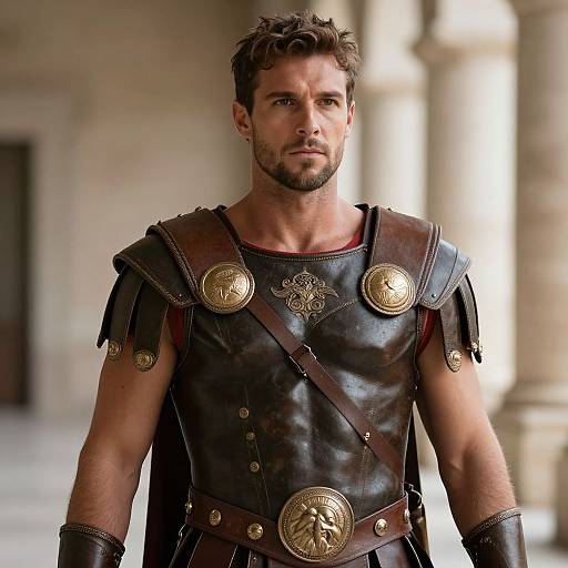Close-Up Roman Gladiator Costume