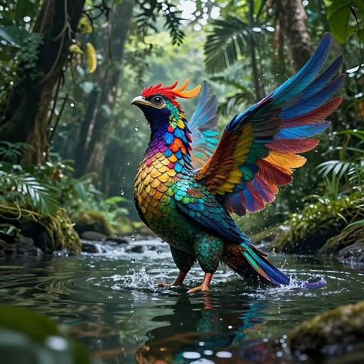 Coatl Spirit in Mystic Jungle River