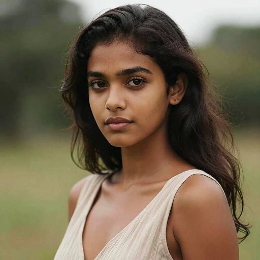 Photorealistic Outdoor Closeup Portrait of Girl