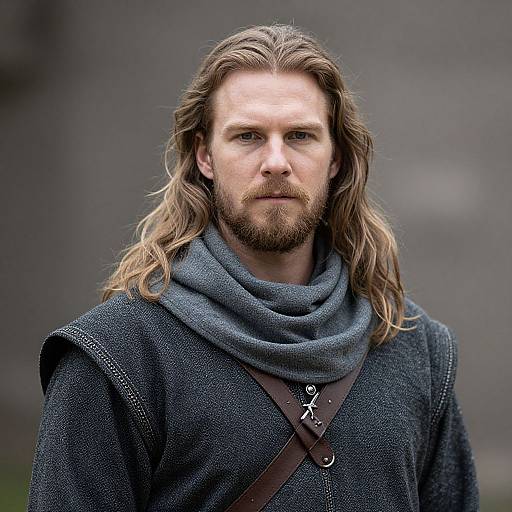 Medieval Man with Blonde Hair