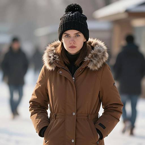 Photorealistic Winter Portrait of Woman