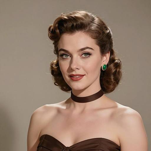 Elegantly Styled 1950s Portrait of Beauty